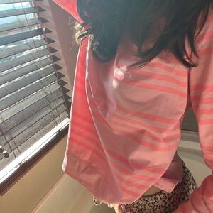 Lululemon Athletica Pink Striped Top
